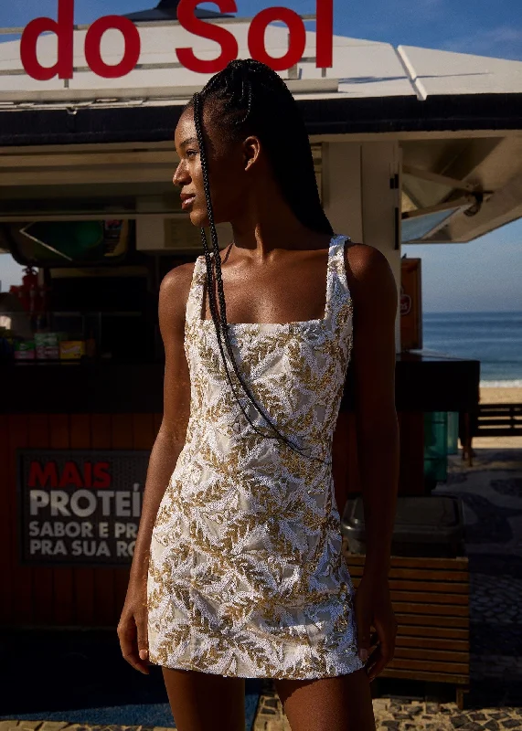 Soft Comfort Soft Cozy Wear Mini Dress Mira with Gold Sequins