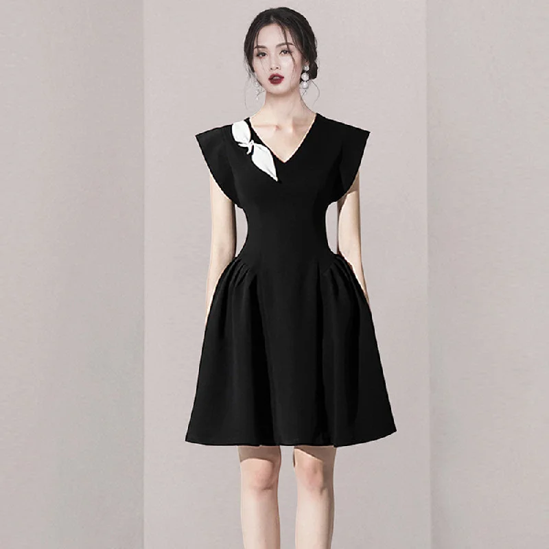Simple Elegance womensclothing-dresses-dressBlack V-neck Sleeveless Little Black Dress Design Dress Simple Elegance womensclothing-dresses-dressBlack V-neck Sleeveless Little Black Dress Design Dress