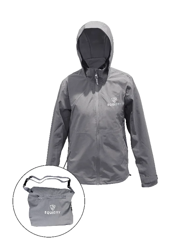 Soft Wear Cozy Chic Looks EQUIDRY | Nimbus Pack Away Jacket | Women's | Charcoal Grey