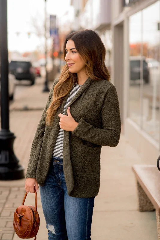 Everyday Style Practical Warm Clothing Sherpa Blazer