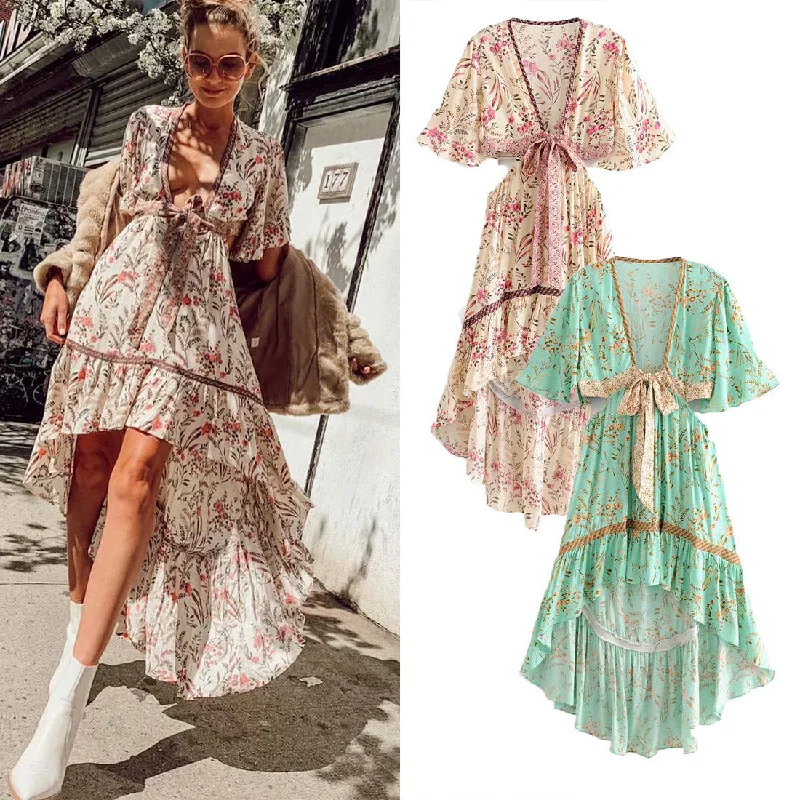 Everyday Outfits Trendy Comfy Outfits Bohemian Dress With Waist Print
