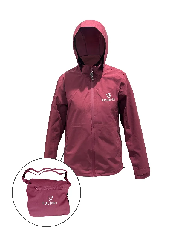 Soft Fabrics Simple Chic Options EQUIDRY | Nimbus Pack Away Jacket | Women's | Plum