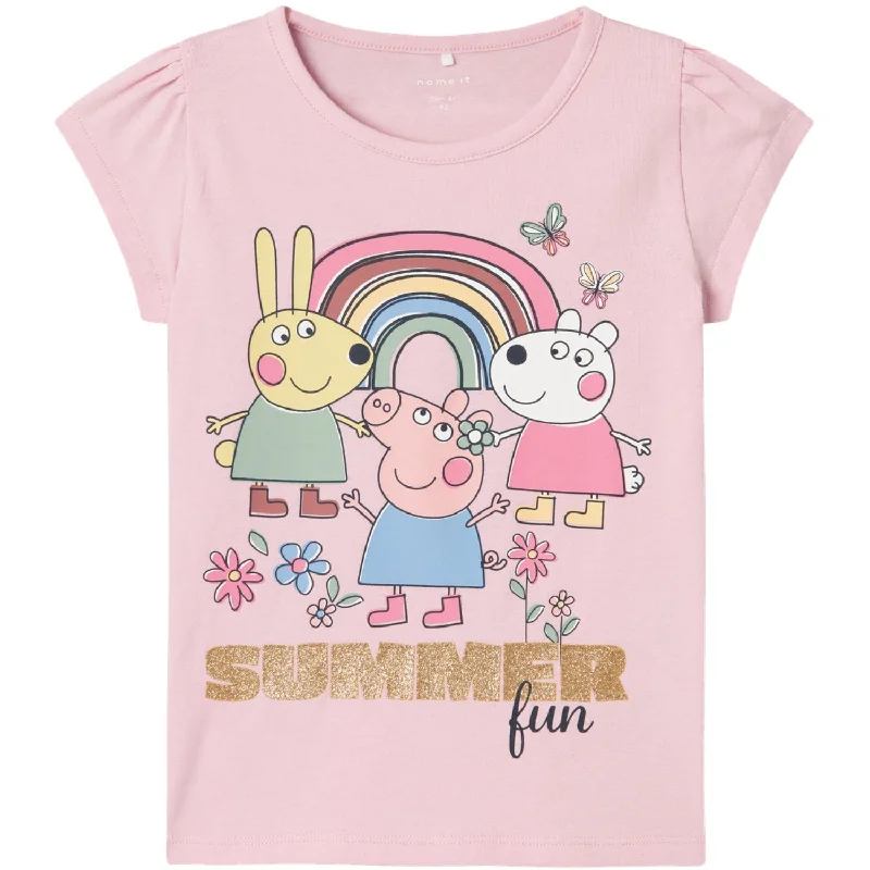 Easygoing Style Cozy and Relaxed Wear Name It Parfait Pink Arbina Gurli Gris T-Shirt