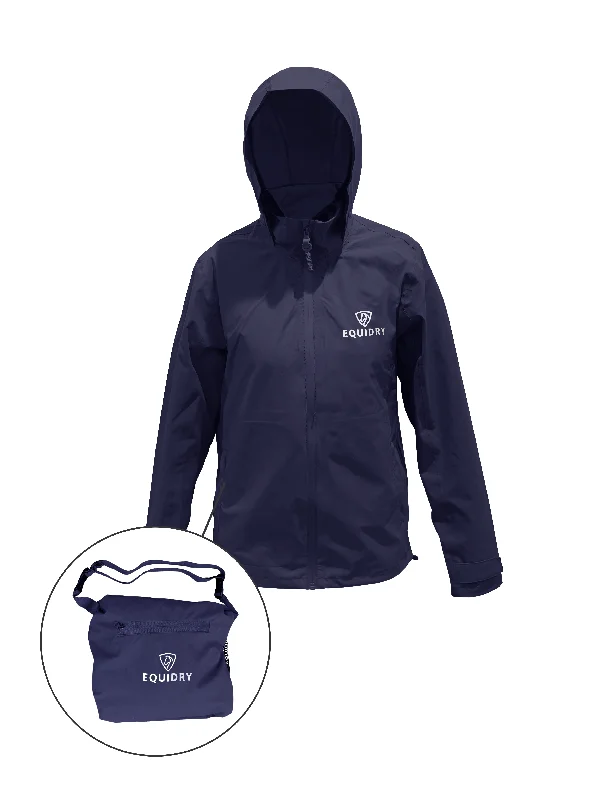 Cozy Dress Soft Chic Apparel EQUIDRY | Nimbus Pack Away Jacket | Women's | Navy