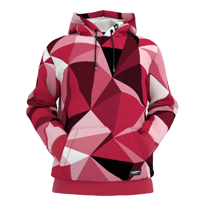 Easy Fashion Cozy Clothing Choices Cubes Magenta Hoodie