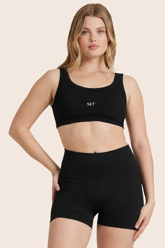 Sporty Elegance Trendy Streetwear Outfits SCULPTFLEX® POWER HOLD BRA - ONYX