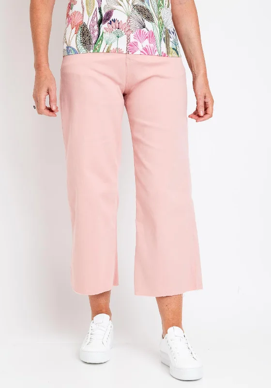 Cozy Dress Casual Soft Layers Dolcezza Wide Leg Jeans, Blush