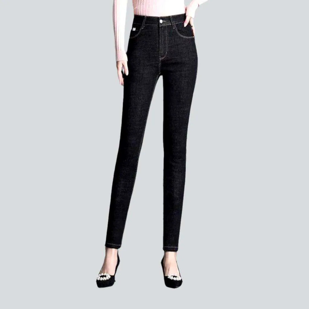 Layered Style Effortless Comfort Fit Stretchy skinny jeans
 for ladies