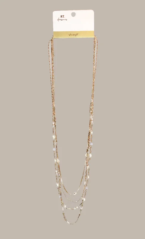 Soft Clothing Cozy Everyday Wear Gold   Embellished Necklace