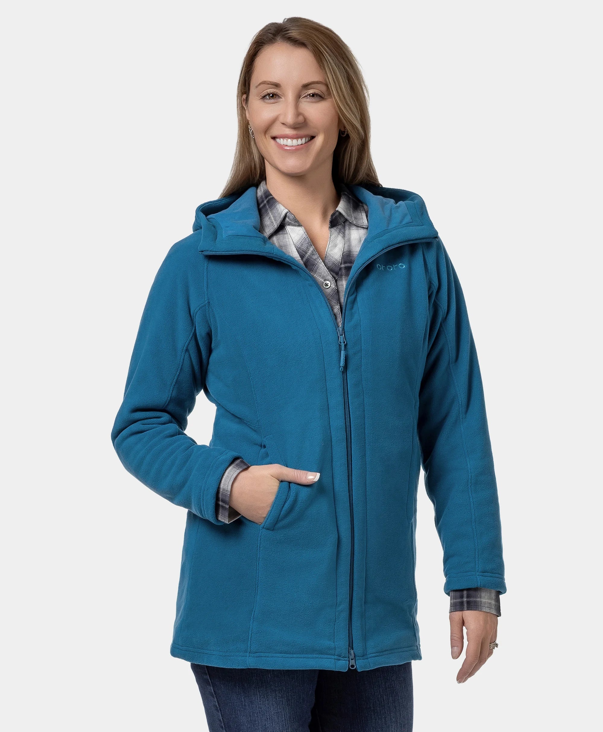 Simple Comfort Comfortable Layering Options Felicity Women's Heated Fleece Hoodie Jacket Simple Comfort Comfortable Layering Options Felicity Women's Heated Fleece Hoodie Jacket