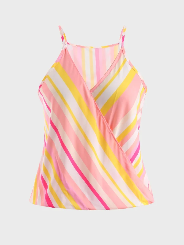 Comfortable Sweaters Cozy Pieces Wear Midsize Bright Colorblock Strips Camisole
