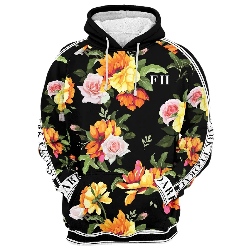 Smart Casuals Comfortable Layered Looks Venus Rose Blossom Hoodie