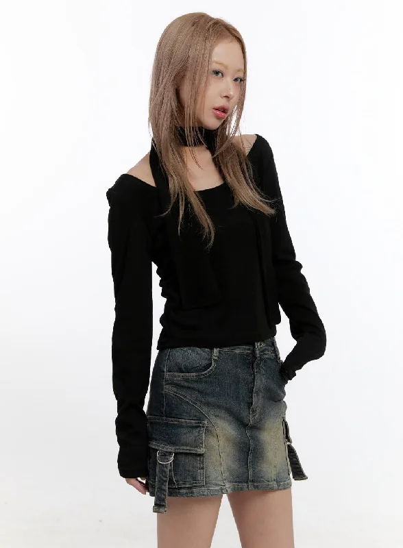 Cozy Knits Practical Chic Pieces Solid Slim Fit Long Sleeve Top CN425