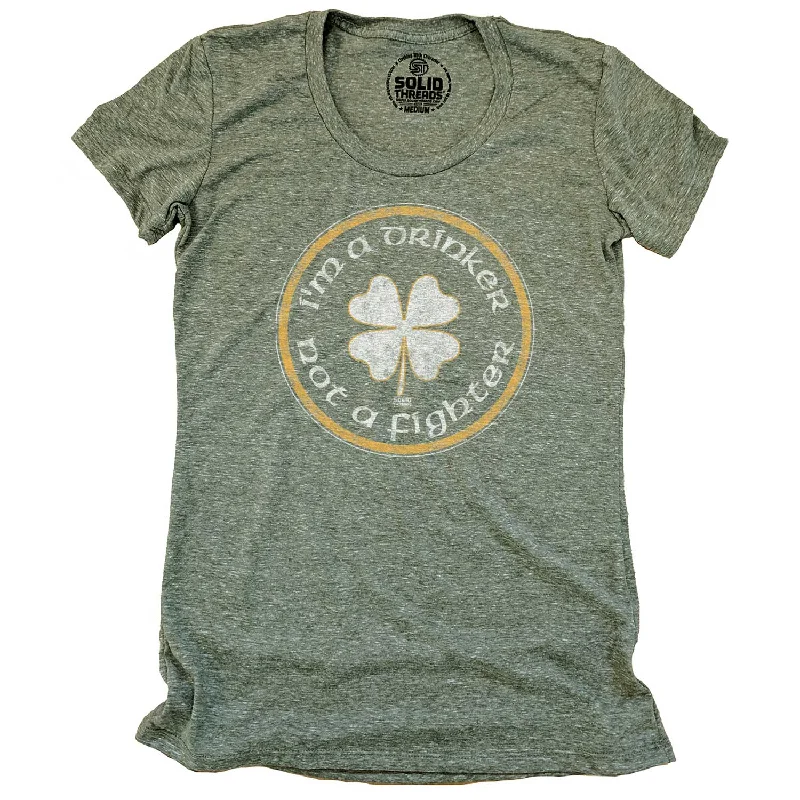 Cozy Apparel Casual Soft Fit Women's Drinker Not A Fighter T-Shirt