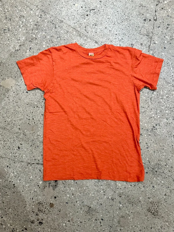 Cozy Layers Cozy Everyday Wear Velva Sheen Deep Orange Rolled T-Shirt