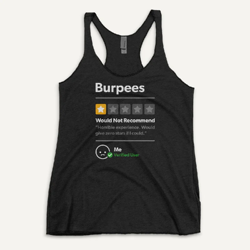 Weekend Comfort Affordable Soft Layers Burpees 1 Star Would Not Recommend Women's Tank Top