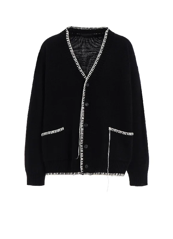 Cozy Vibes Soft Wear Pieces KNITTED WOOL BLANKET STITCH CARDIGAN