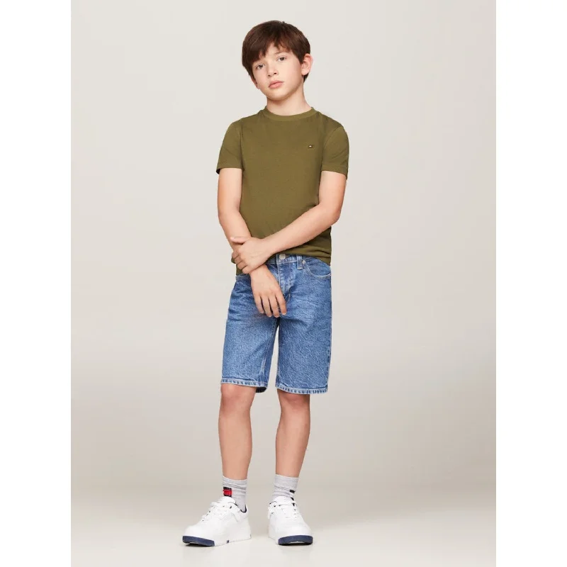 Everyday Style Cozy and Relaxed Wear Tommy Hilfiger Utility Olive Essential Cotton Tee S/S