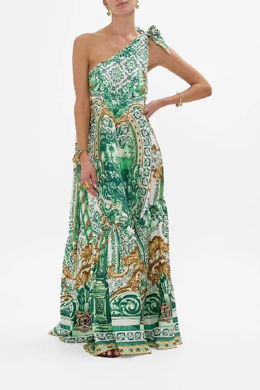 Simple Elegance Comfy Outfits Wearable TIE ONE SHOULDER DRESS CORRIDOR OF CALM