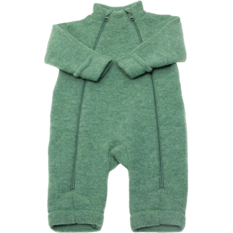 Cozy Knits Trendy Chic Comfort Joha Soft Wool Green Jumpsuit 2in1