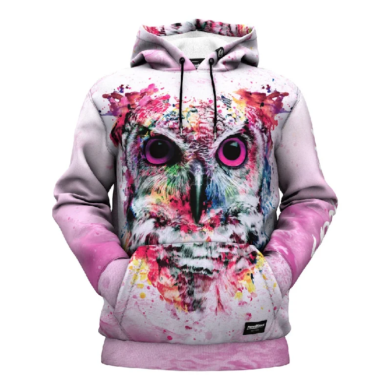 Cozy Layers Effortless Cozy Layers Artistic Owl Hoodie