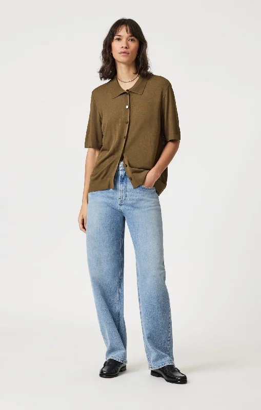 Comfortable Jeans Trendy Soft Pieces NICA BAGGY IN LIGHT BRUSHED CLASSIC BLUE