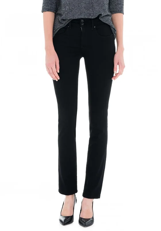 Relaxed Dresses Effortless Comfort Fit Salsa Secret Push In Slim Leg Jeans, Black