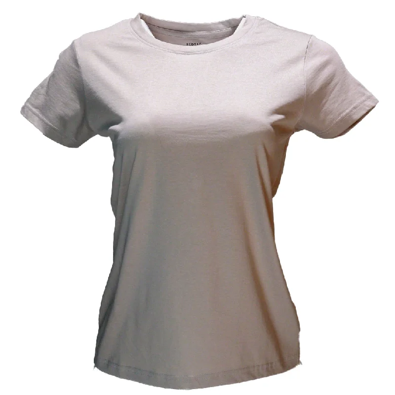 Versatile Style Comfortable Trend Wear Beige Short Sleeve Crew Neck T