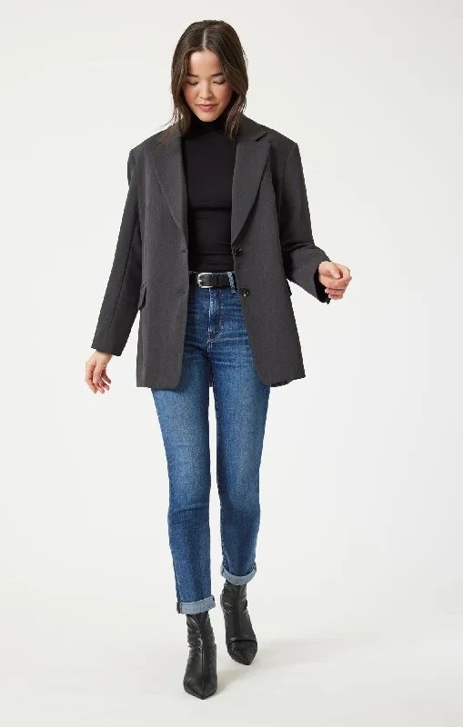 Casual Comfort Warm Comfortable Fits KATHLEEN SLIM BOYFRIEND IN SHADED FEATHER BLUE