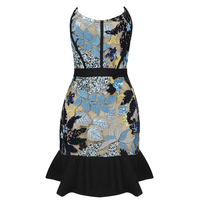 Soft Wear Casual Chic Options Women's Fashion Bustier Sequin Fishtail Dress