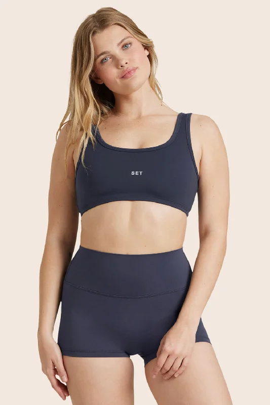 Soft Comfort Trendy Warm Pieces AIRLUXE™ BREATHE SCOOP BRA - SPADES