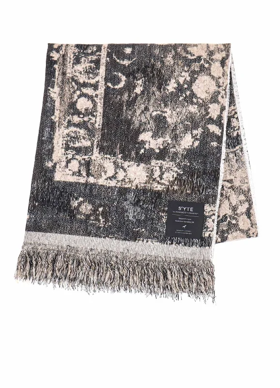 Soft Comfort Warm Comfortable Fits FLORAL JACQUARD STOLE