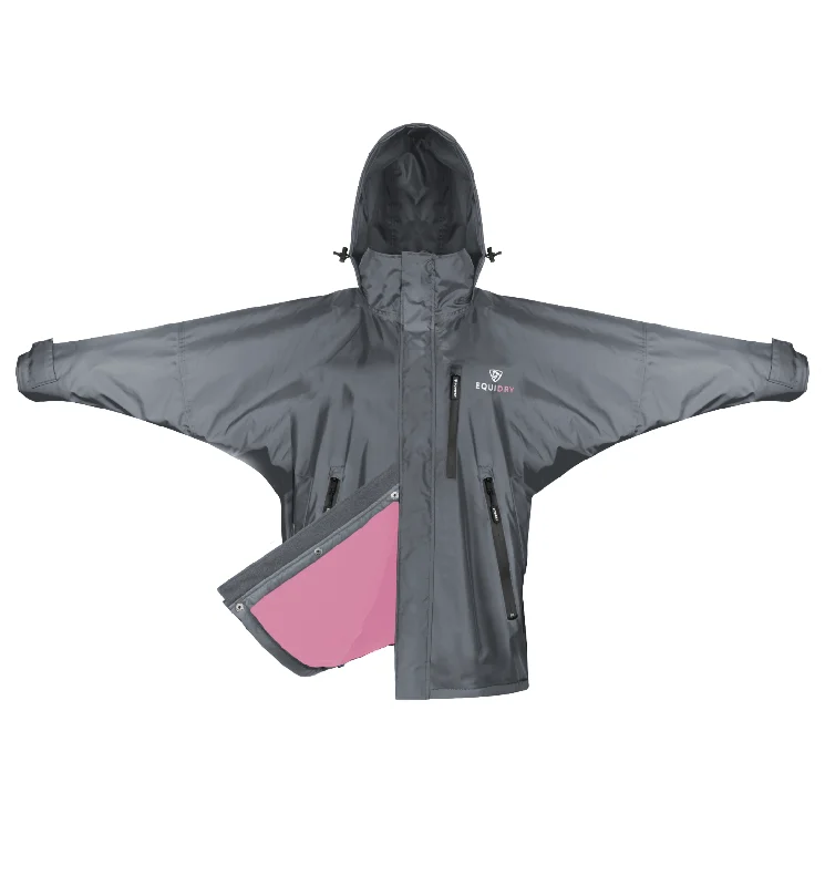 Soft Feel Comfortable Wardrobe Pieces Shortie Women's | Thin Fleece | Charcoal/Penelope Pink