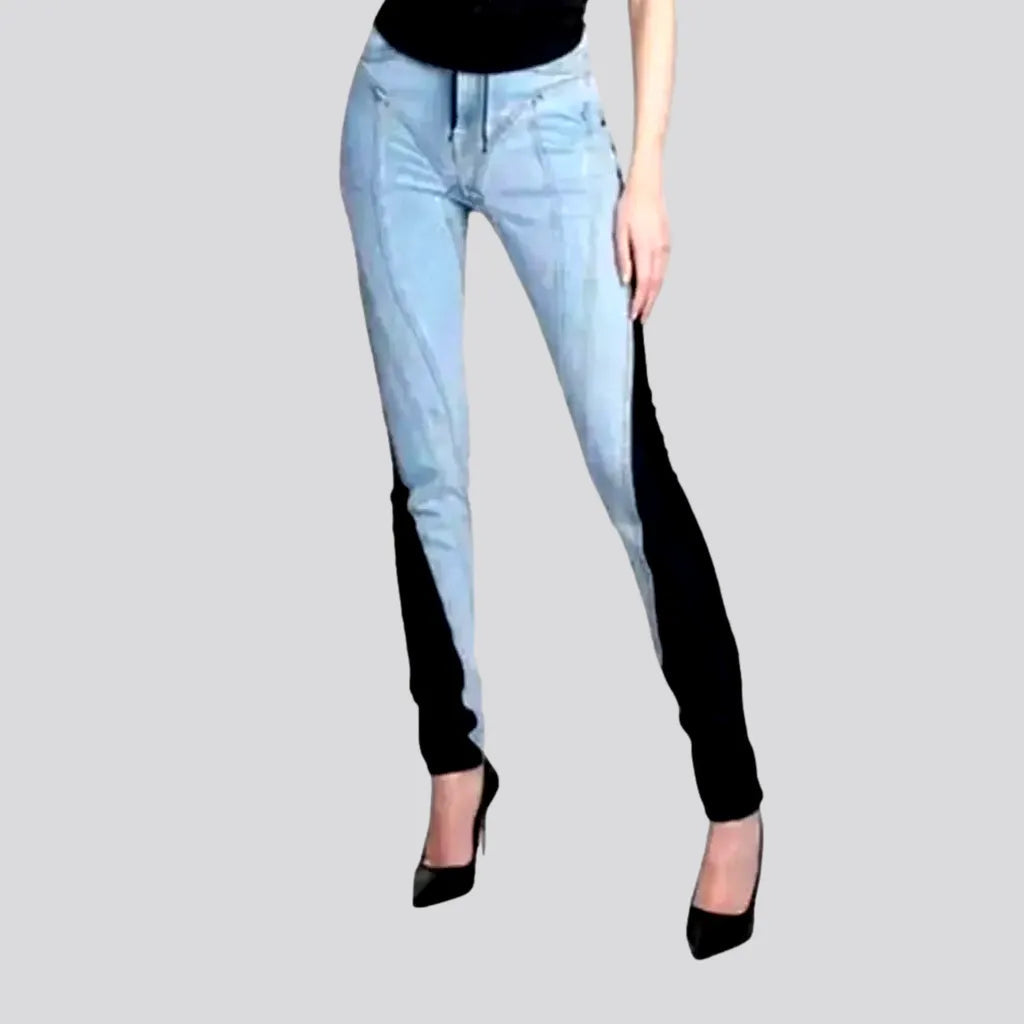 Easygoing Style Comfy Warm Fashion Trendy fitted light mix women's jeans