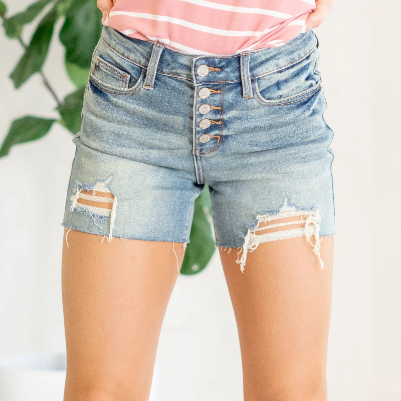 Soft Wear Cozy Everyday Wear 2 Button Dad Shorts Regular & Plus Sizes
