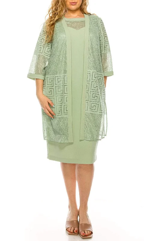 Warm Wear Soft Chic Apparel Maya Brooke - 29140 Two Piece Column Midi Dress