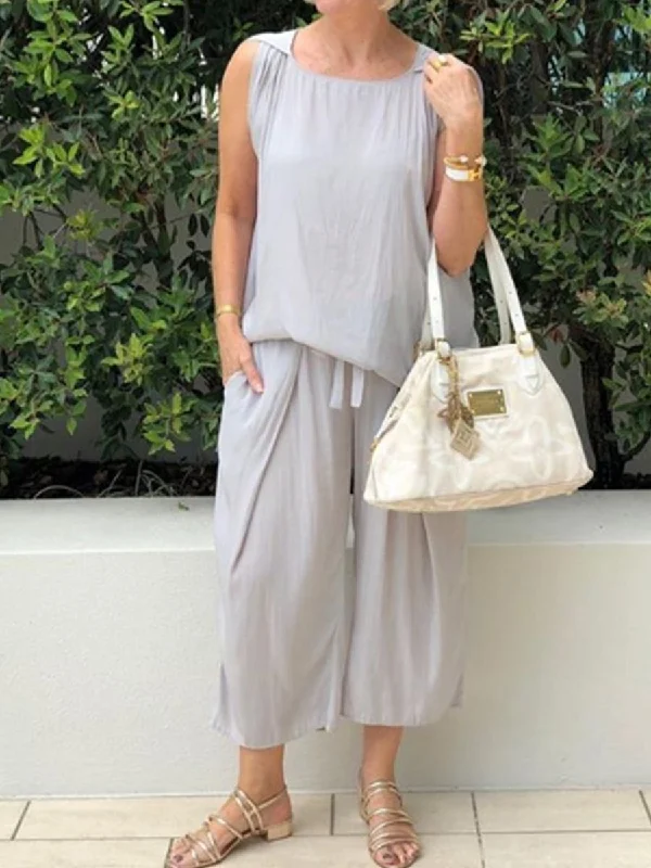 Urban Chic Warm Soft Clothing Daily Loose Cool  Round Neck Women's Suits