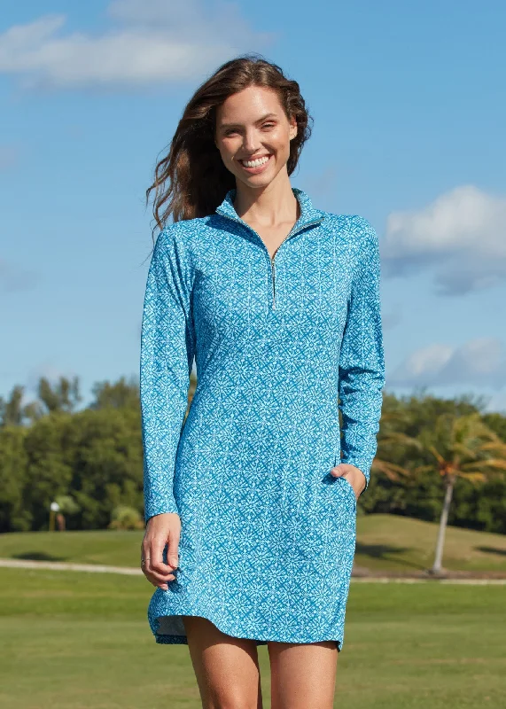 Easygoing Fashion Trendy Comfy Outfits Camden Leaf 1/4 Zip Sport Dress