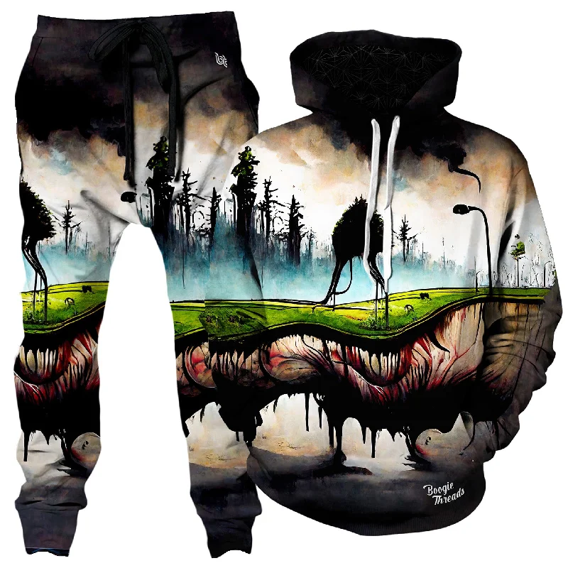 Trendy Wear Soft Day-to-day Looks Beach Of Desire Hoodie and Joggers Combo