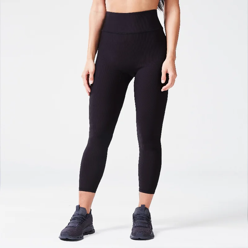 Effortless Wear Effortless Street Chic Code Ribbed Leggings 24" - Black