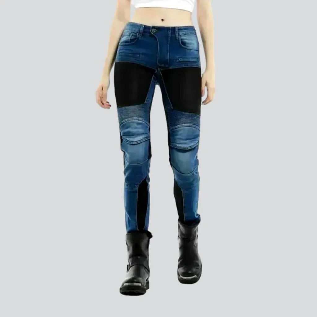 Cozy Fit Wear Cozy Everyday Layers High-waist sanded moto jeans for ladies