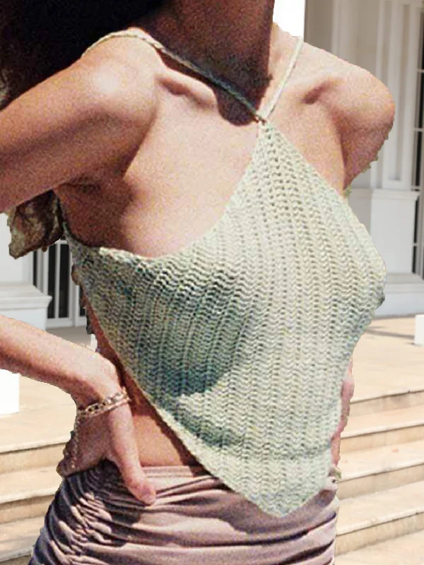 Everyday Comfort Cozy Chic Styles Tie Back Sleeveless Tank Top