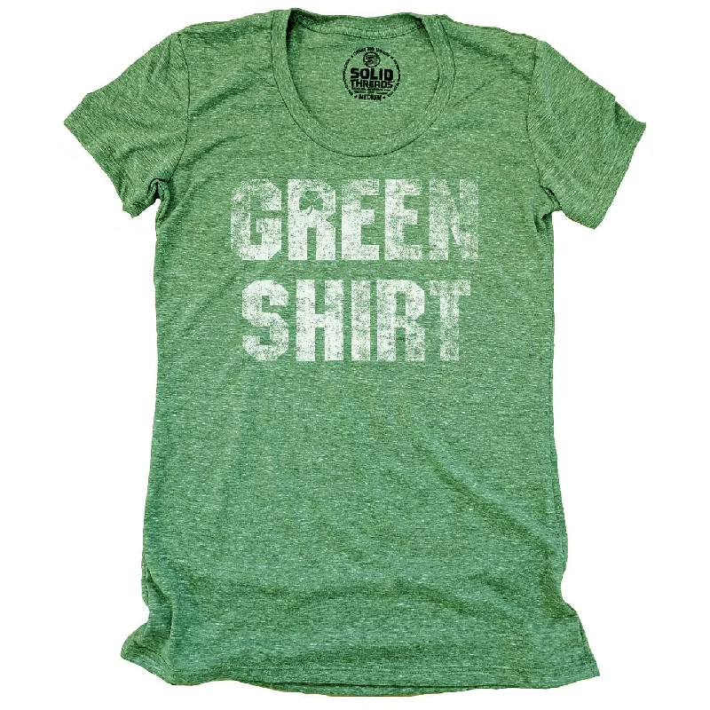 Comfortable Dresses Soft Wearable Comfort Women's Green Shirt T-Shirt