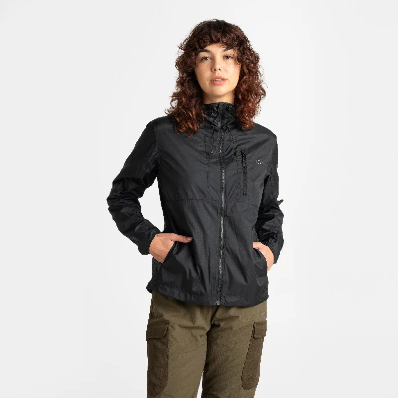 Cozy Vibes Simple Chic Pieces Womens Gust-X Windbreaker Black