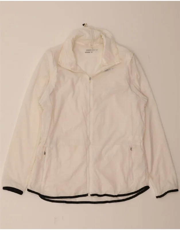 Soft Looks Chic and Comfortable Pieces NIKE Womens Golf Tracksuit Top Jacket UK 16 Large White Polyamide