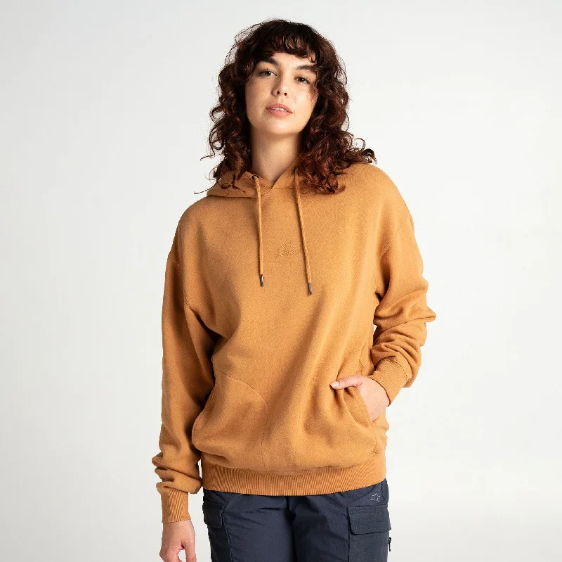 Relaxed Fit Trendy Warm Layered Pieces Organic Hood Almond