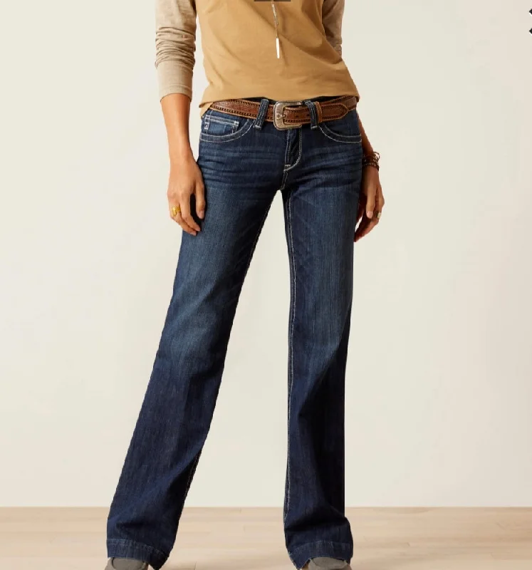 Basic Comfort Practical Soft Layers Ariat Women's Midnight Mid Rise Camila Trouser Jeans