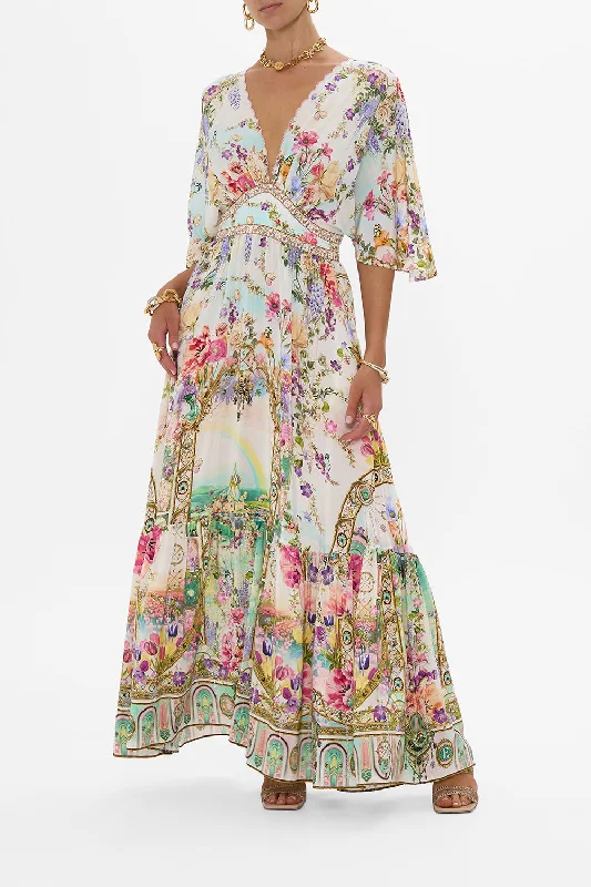Cozy Layers Street Fashion Comfort WAISTED DRESS WITH HEM RUFFLE MUNCHKINLAND