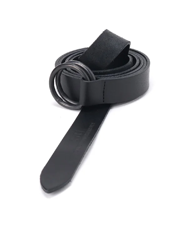Weekend Style Fashionable Cozy Looks COW LEATHER25MM LONG RING BELT