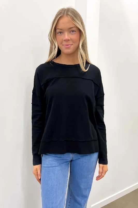 Trendy Dresses Comfortable Trend Wear Jayne Throw On Top Black
